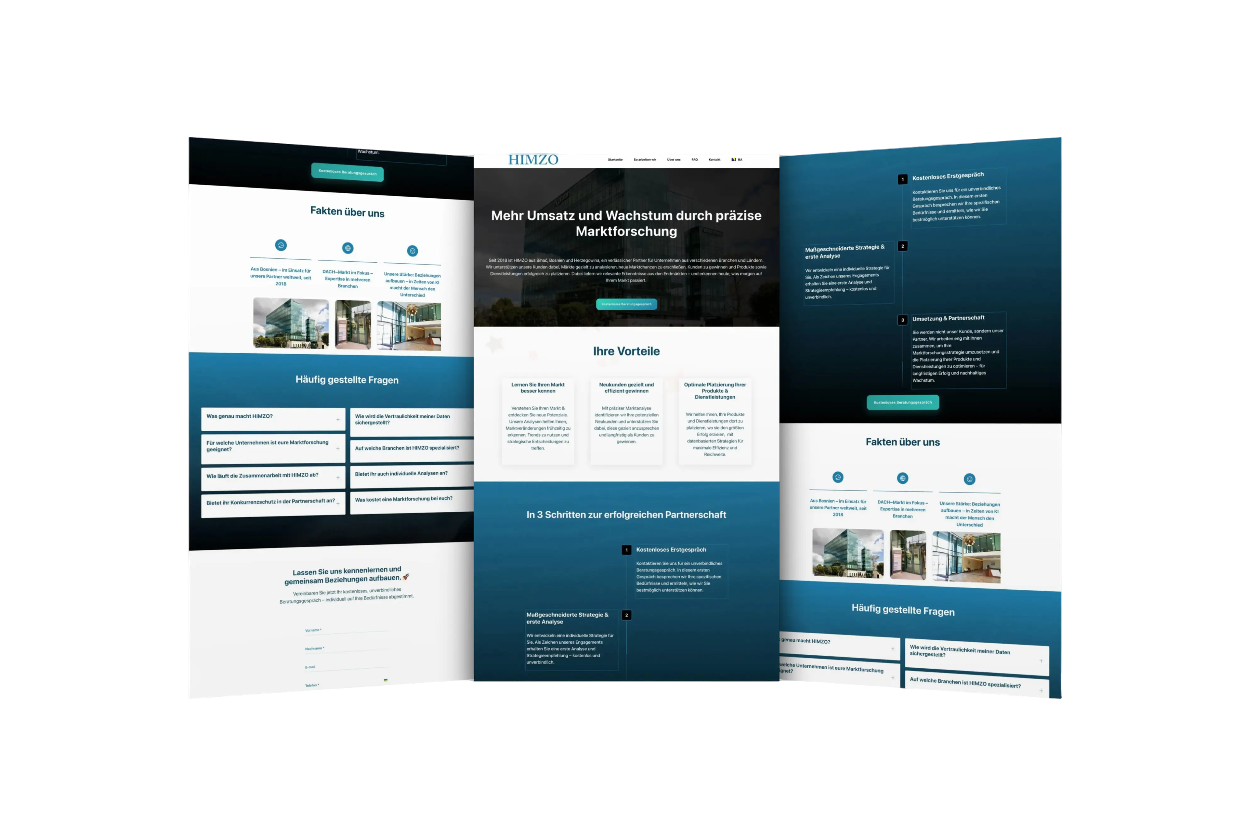 HIMZO Website Mockup